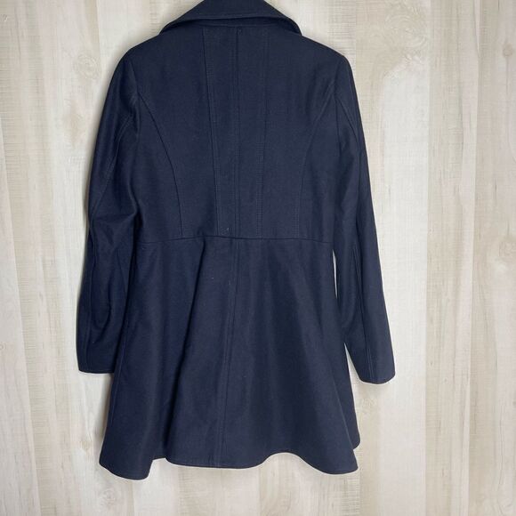 Liz Claiborne navy wool‎ double breasted coat, size large - Picture 7 of 15